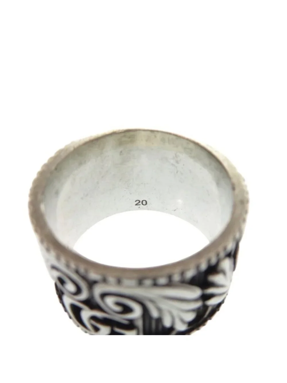 Gucci Double Leaf Motif 925 Sterling Silver Ring